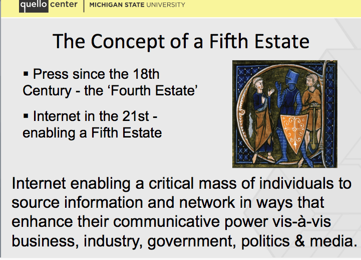 The Concept of the Fifth Estate