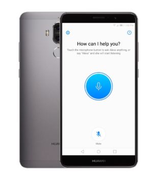 Huawei Alexa app ready to listen for a command.