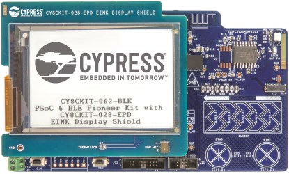 BLE Pioneer Kit with E-ink Display Shield (Source: Cypress)