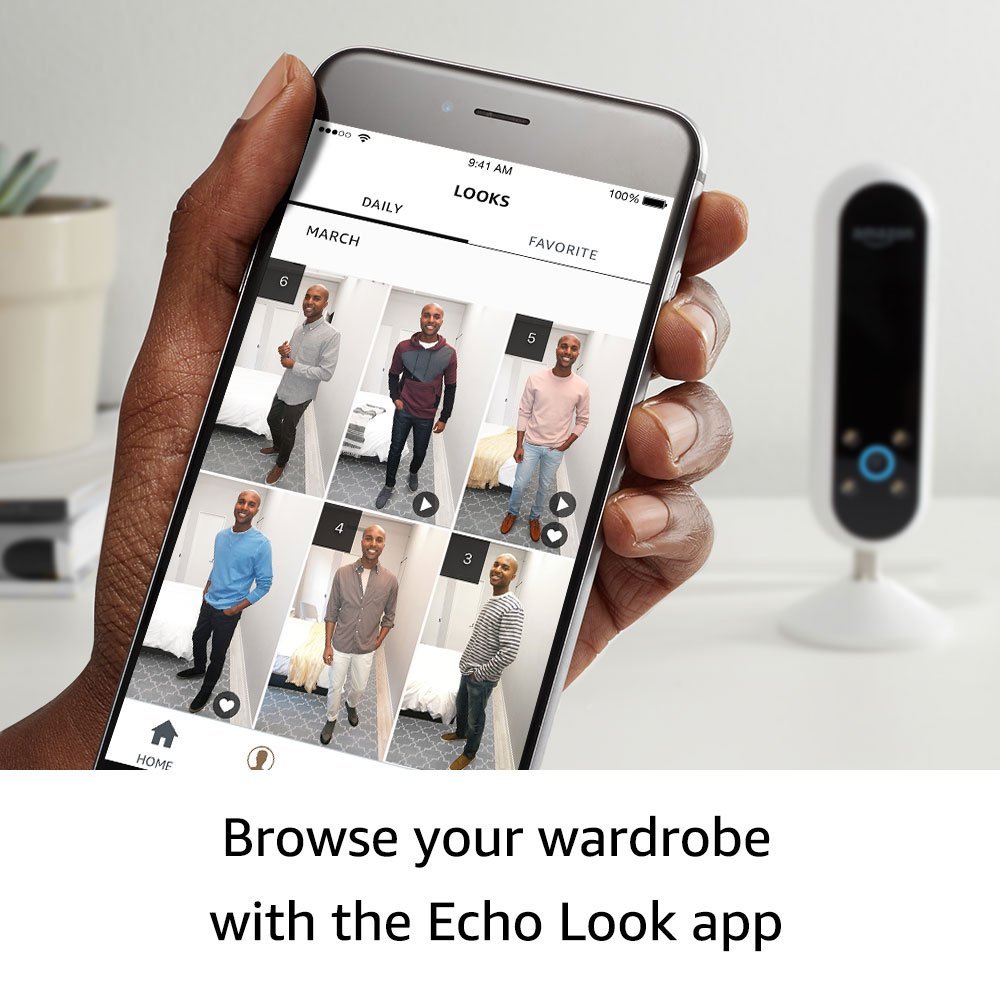 A view of the app showing style options from Echo Look