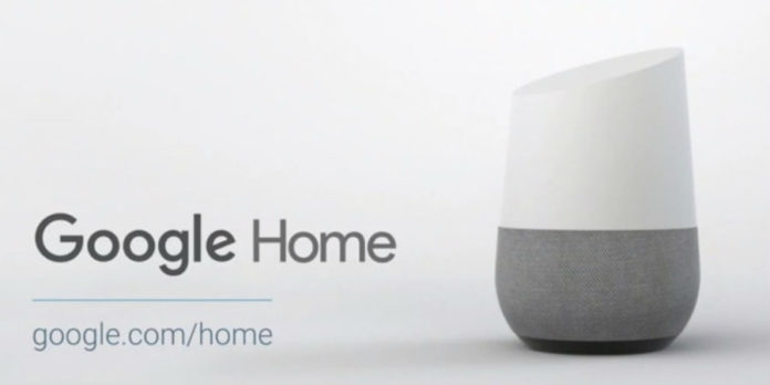 A promotional image for Google Home