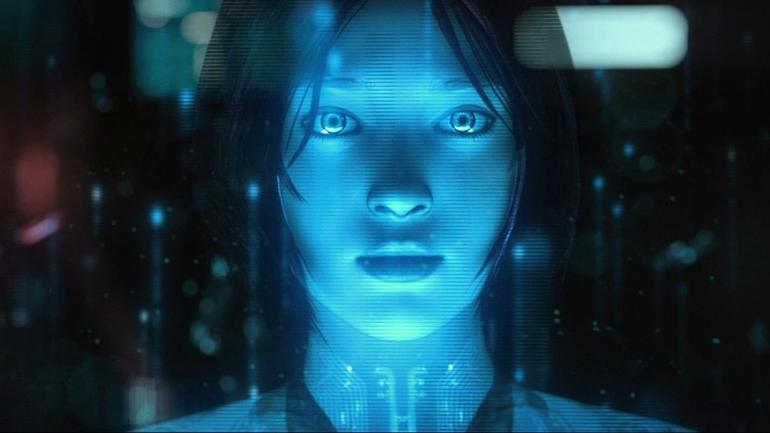 A simulated image of the character Cortana from Halo