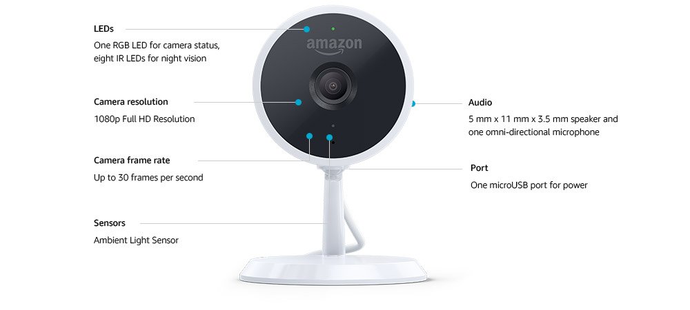 Amazon Cloud Cam Tech Specs